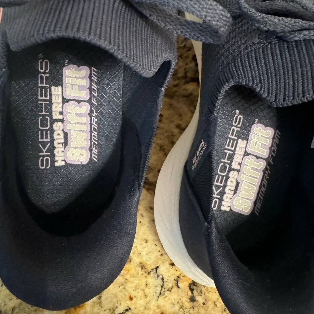 Skechers Navy Blue Athletic Slip-On Sneakers